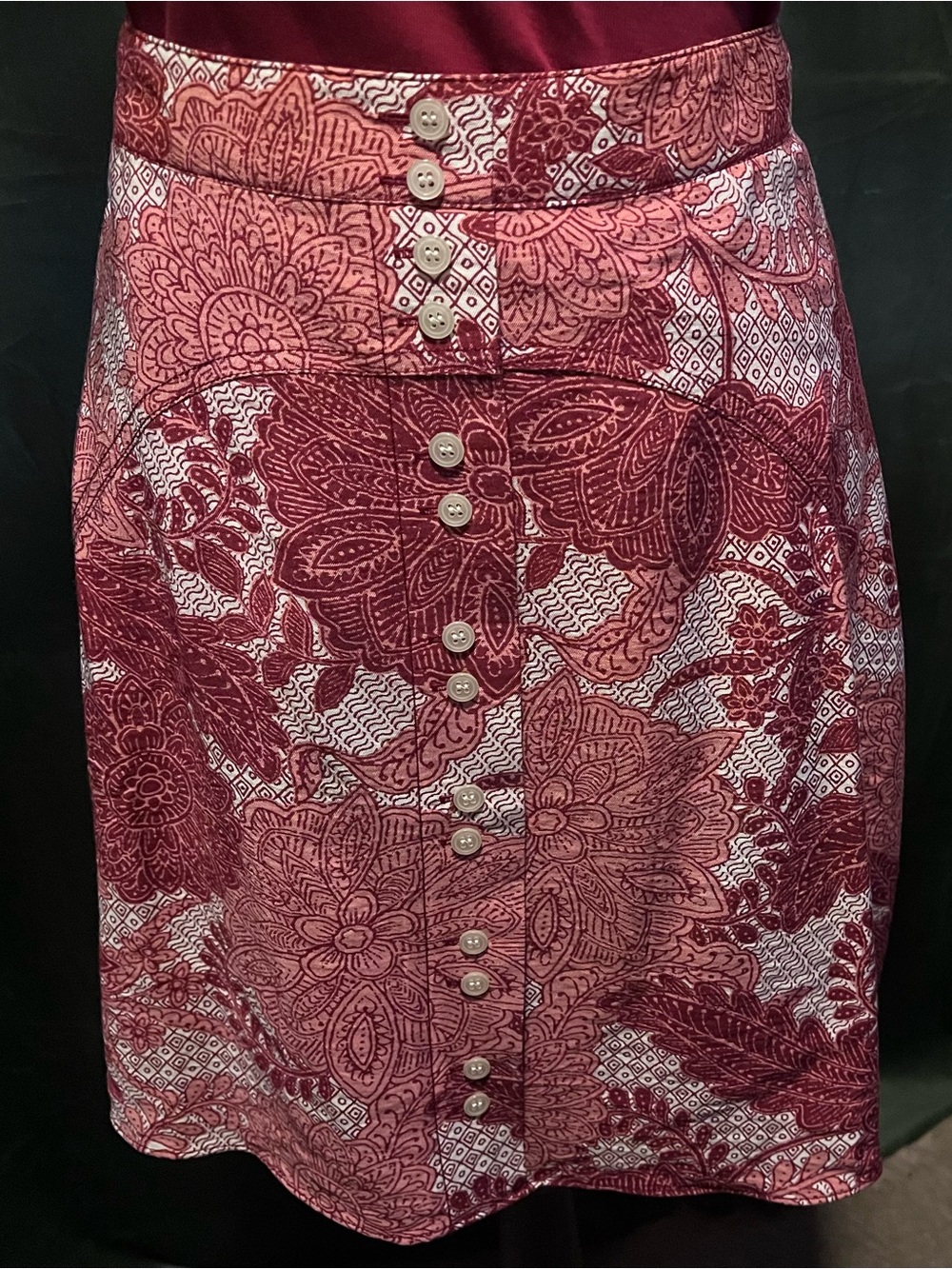 LOFT NWT - Complete Outfit! Button-Front A-Line Skirt and Matching Shirt Size L - Picture 3 of 6